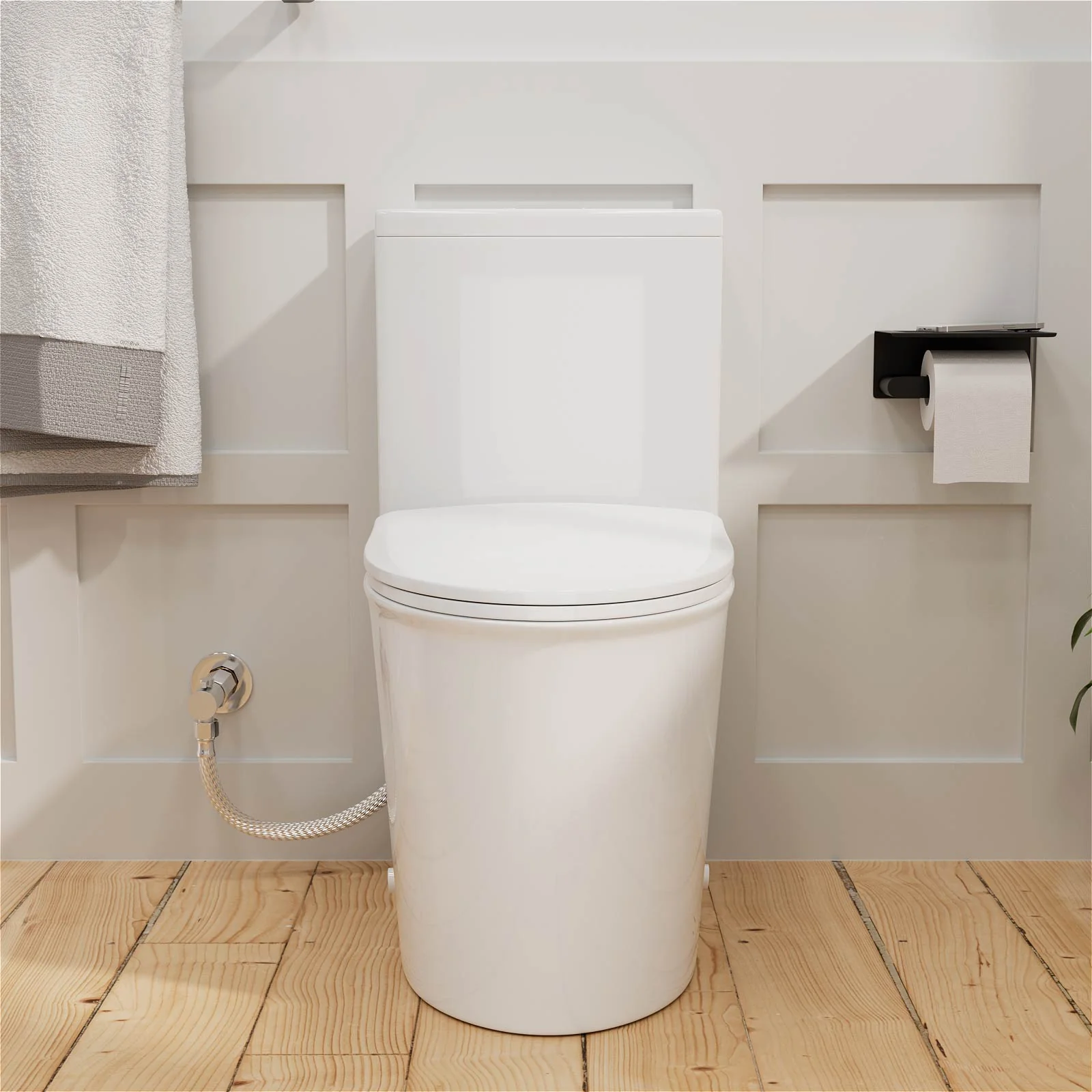 1.0/1.28 GPF Dual Flush One-Piece Skirted Toilet - Image 3