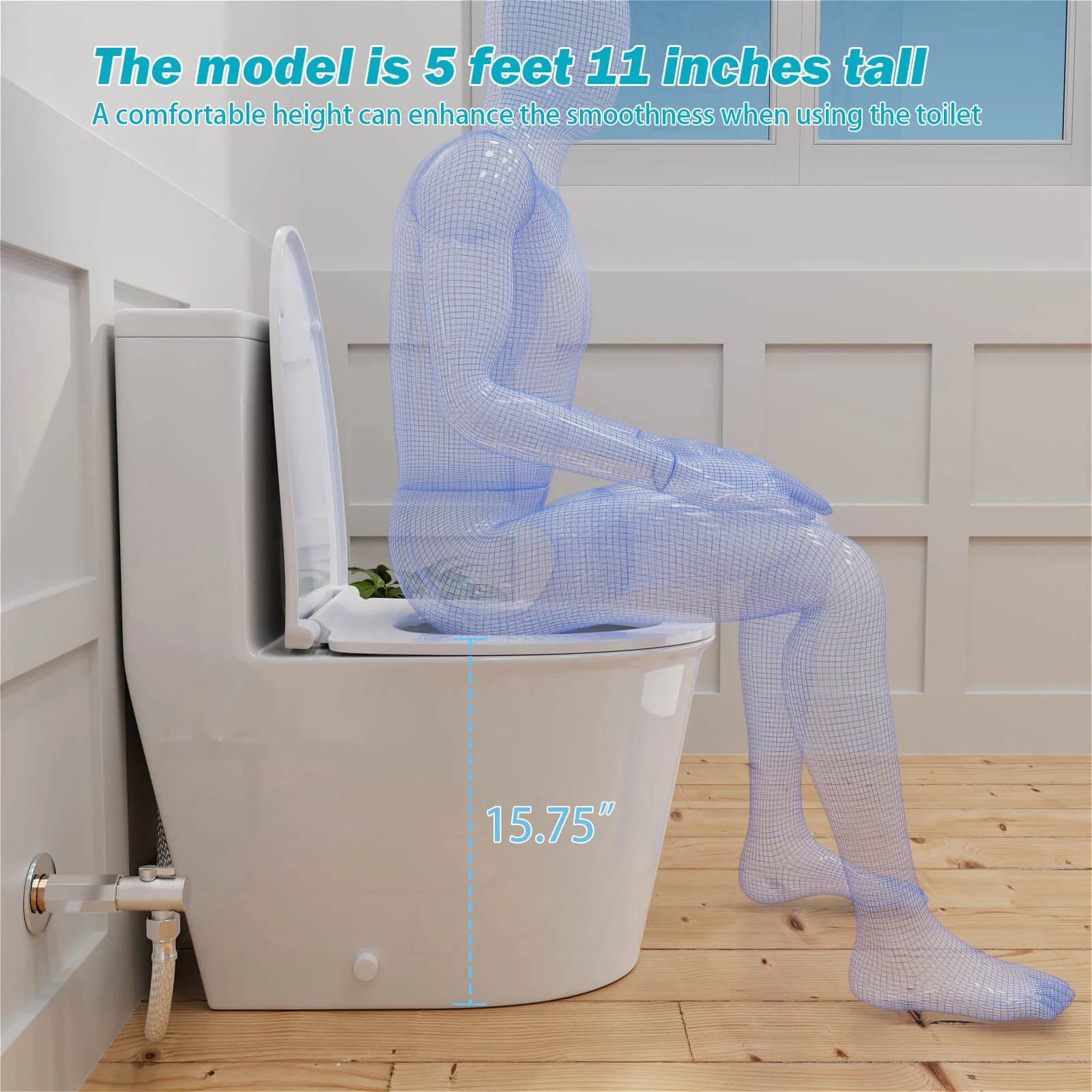 1.0/1.28 GPF Dual Flush One-Piece Skirted Toilet - Image 5