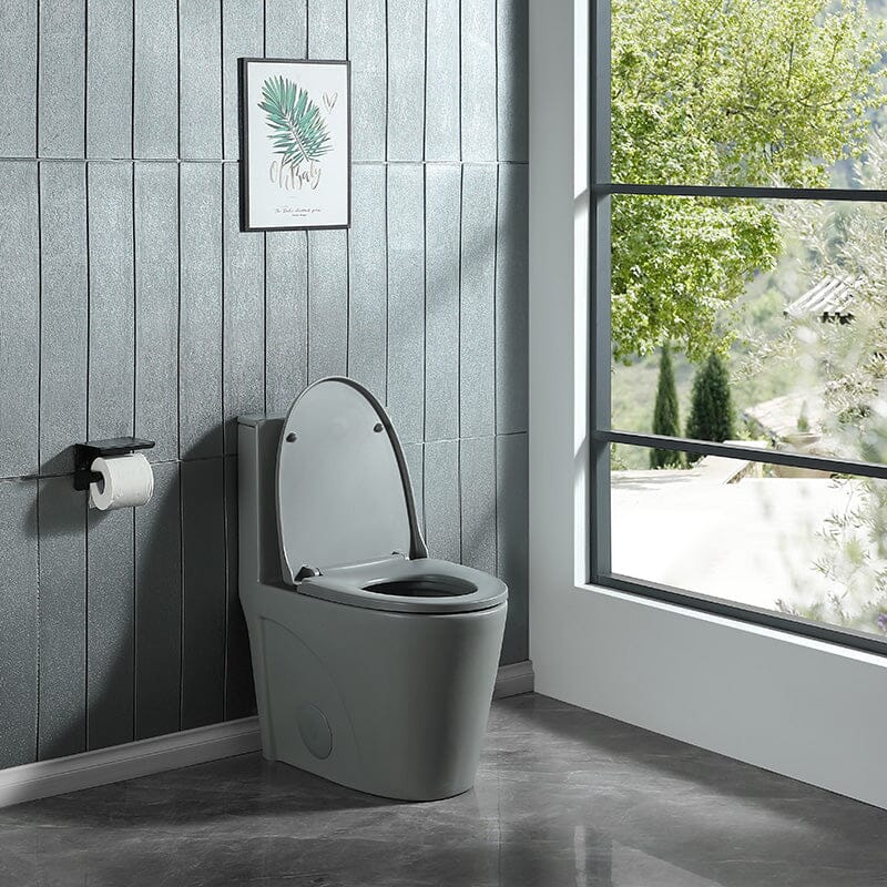 1.1/1.6 GPF Dual Flush One-Piece Floor Mount Elongated Toilet with Soft-Close Seat - Image 3