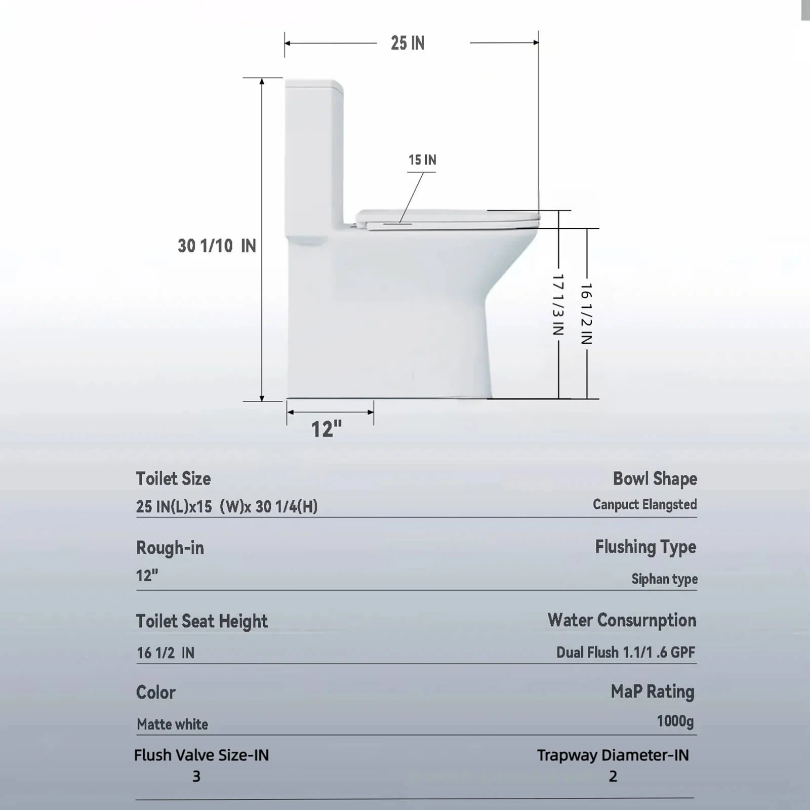1.1/1.6 GPF Quiet Dual-Flush Rimless Toilet - Image 13