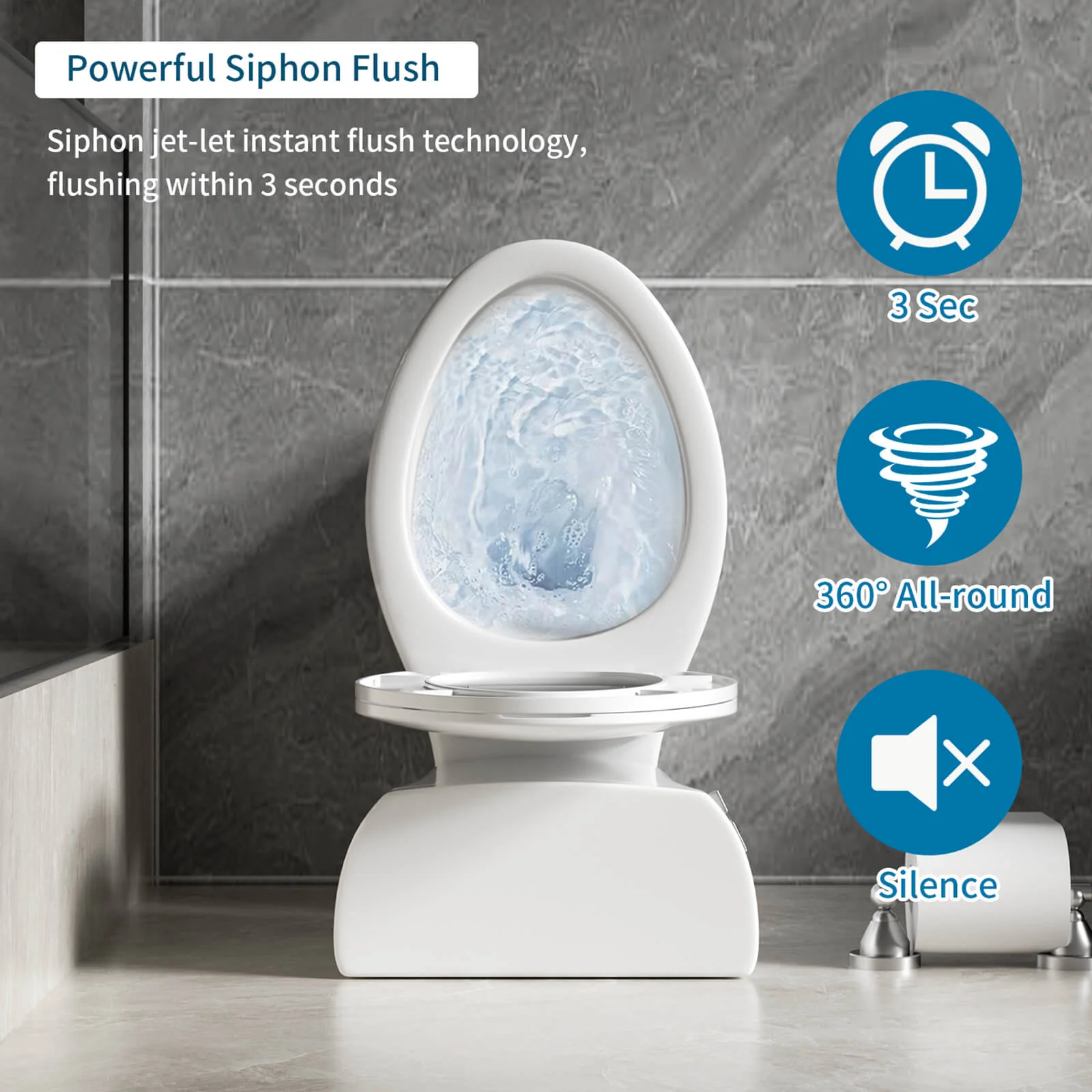 1.28 GPF Tornado Flush Two-Piece Toilet - Image 11