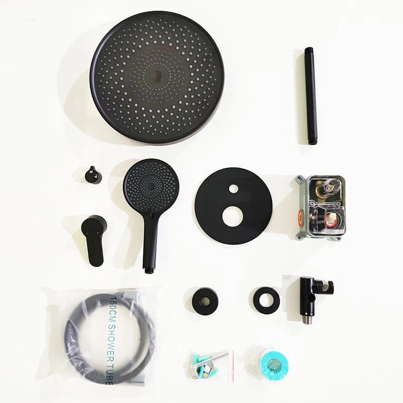 12" Ceiling Mount Round Shower Systems with Head Shower & Hand Shower Combo Set - Image 21