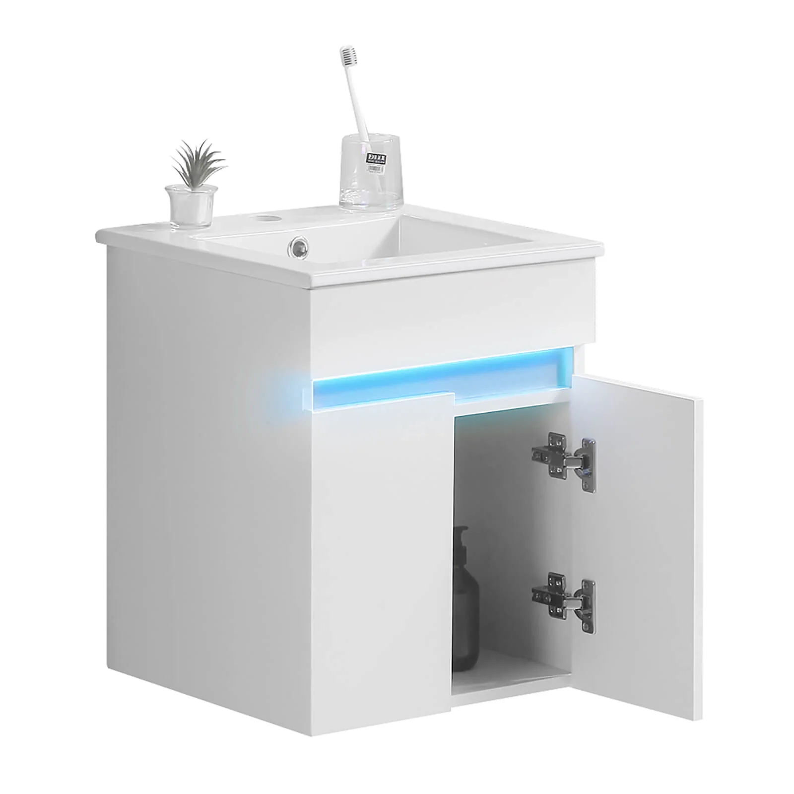 16" Wall-Mounted Vanity with Built-In Motion Sensor Light - Image 13