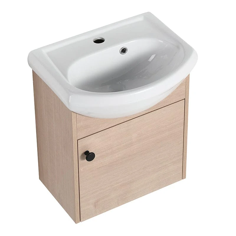 18 Inch Small Size Bathroom Vanity With Ceramic Sink, Wall Mounting Design - Image 13