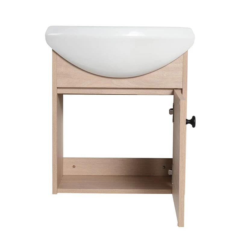 18 Inch Small Size Bathroom Vanity With Ceramic Sink, Wall Mounting Design - Image 15