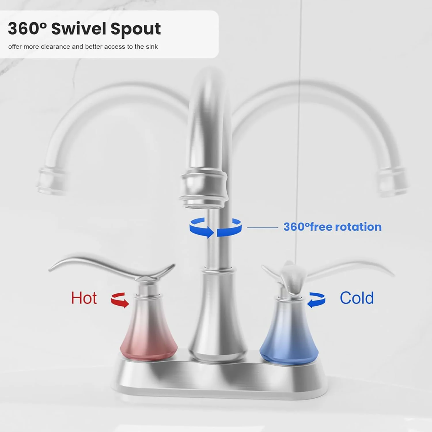 Giving Tree 2-Handle 4-Inch Bathroom Vanity Sink Faucet with Pop-up Drain - Image 10