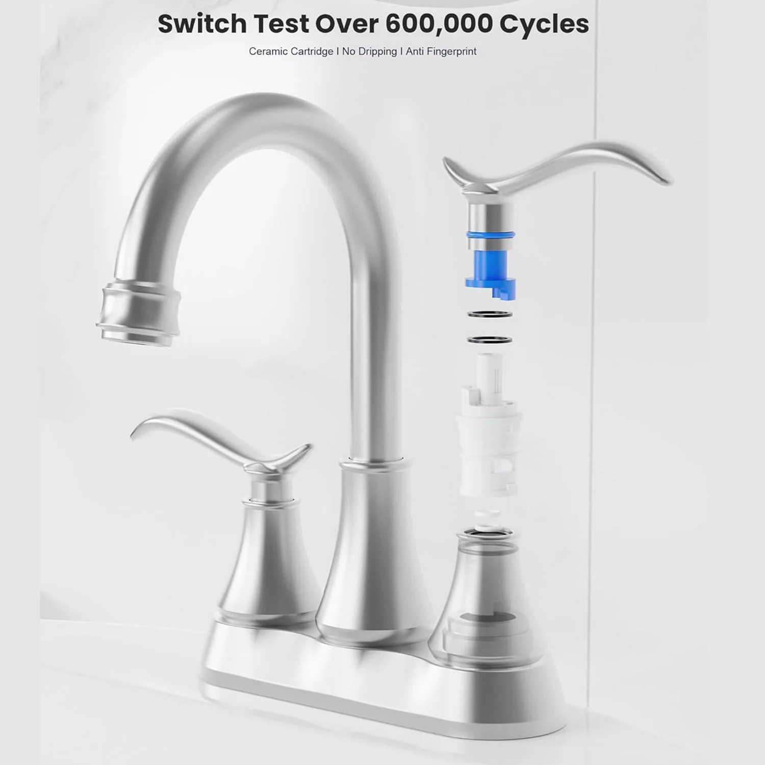 Giving Tree 2-Handle 4-Inch Bathroom Vanity Sink Faucet with Pop-up Drain - Image 9