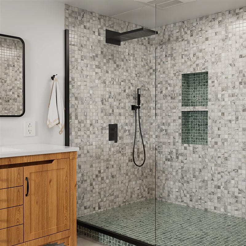 22'' Shower Set Dual Function Waterfall Rainfall Shower Head & Hand Shower - Image 15