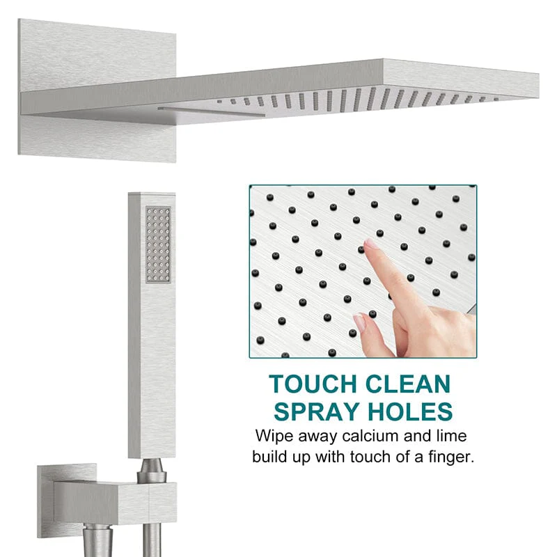 22'' Shower Set Dual Function Waterfall Rainfall Shower Head & Hand Shower - Image 22