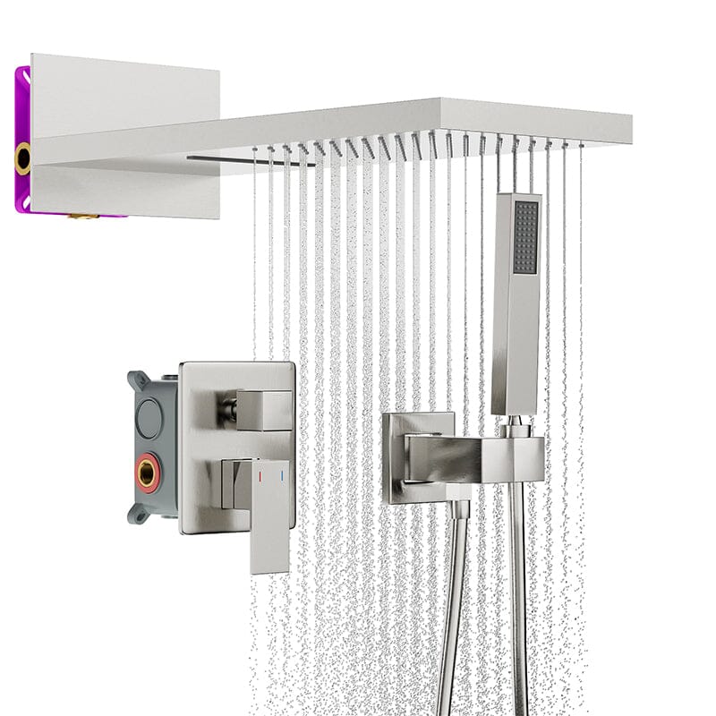 22'' Shower Set Dual Function Waterfall Rainfall Shower Head & Hand Shower - Image 25