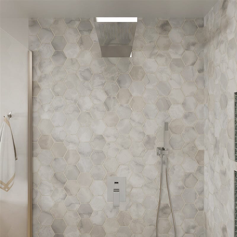 22'' Shower Set Dual Function Waterfall Rainfall Shower Head & Hand Shower - Image 46