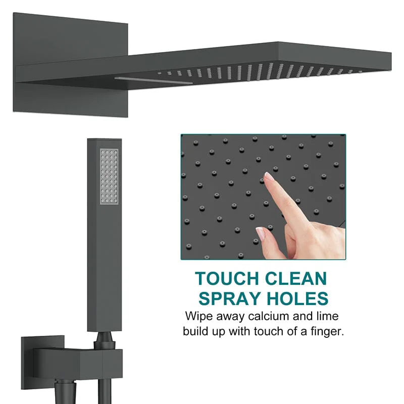 22'' Shower Set Dual Function Waterfall Rainfall Shower Head & Hand Shower - Image 6