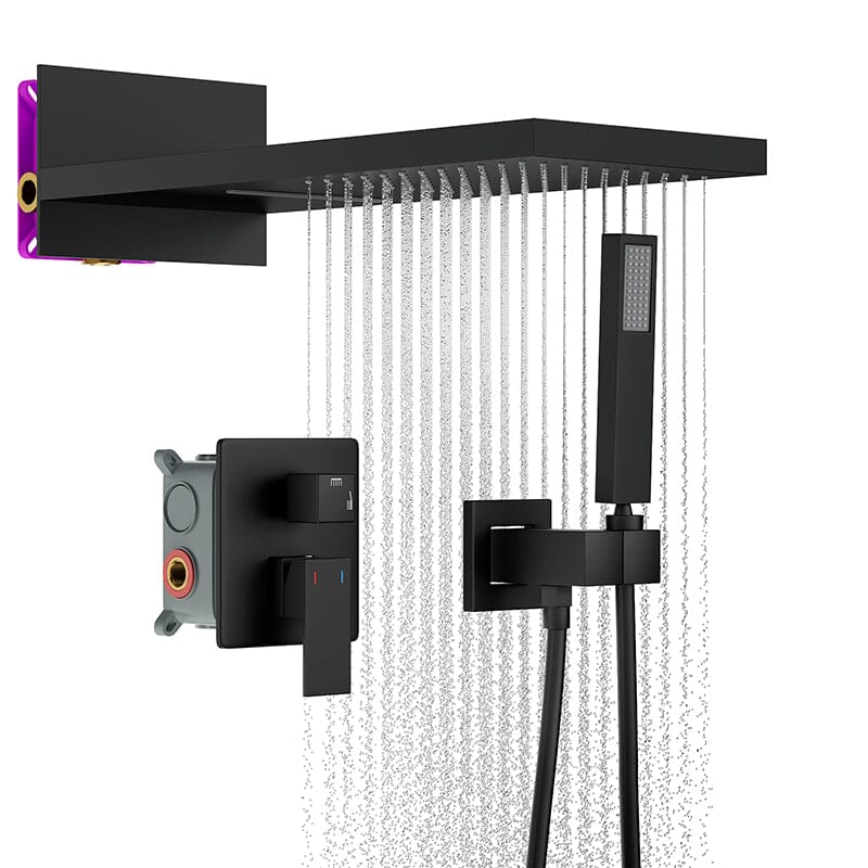 22'' Shower Set Dual Function Waterfall Rainfall Shower Head & Hand Shower - Image 9