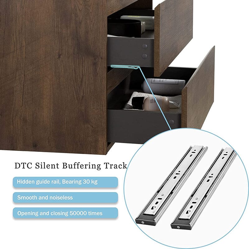 24 Inch Bathroom Vanity with Sink Wall Mounted Floating One-Piece Sink Cabinet - Image 11