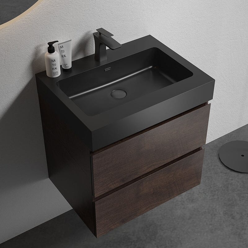 24 Inch Bathroom Vanity with Sink Wall Mounted Floating One-Piece Sink Cabinet - Image 6
