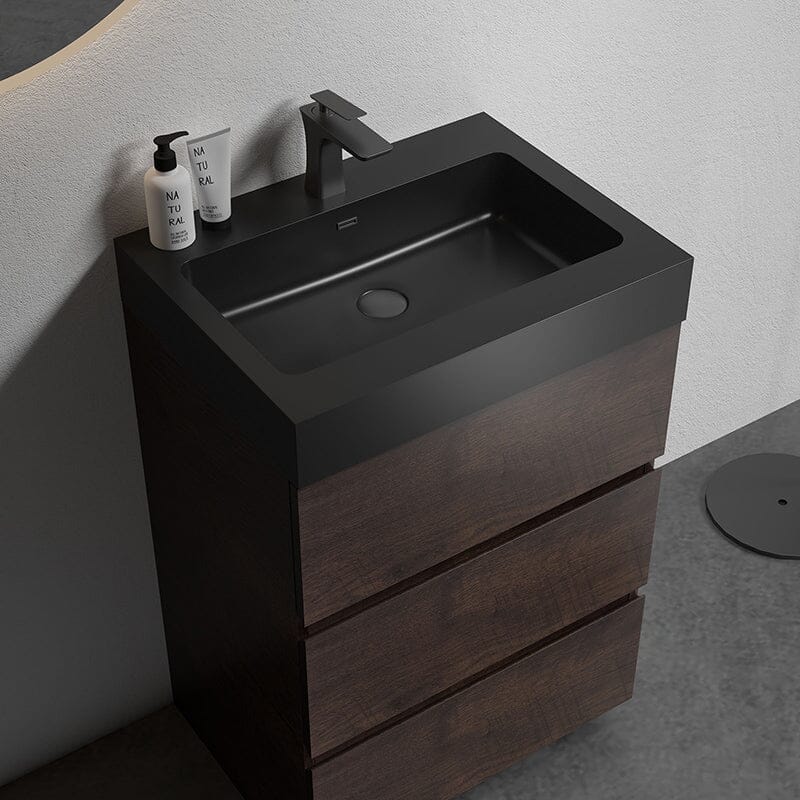 24 Inch Bathroom Vanity with Sink Floor Mounted One-Piece Sink Cabinet - Image 6
