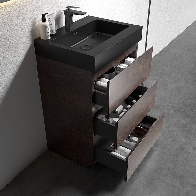 24 Inch Bathroom Vanity with Sink Floor Mounted One-Piece Sink Cabinet - Image 7