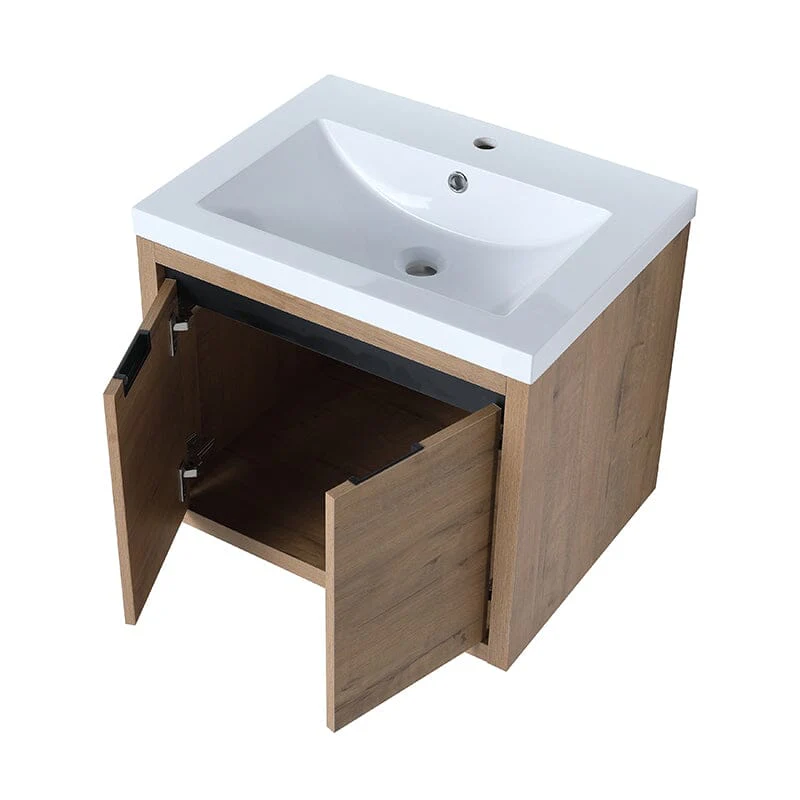 24 Inch Small Bathroom Vanity Cabinet With Sink Float Mounting Design - Image 11