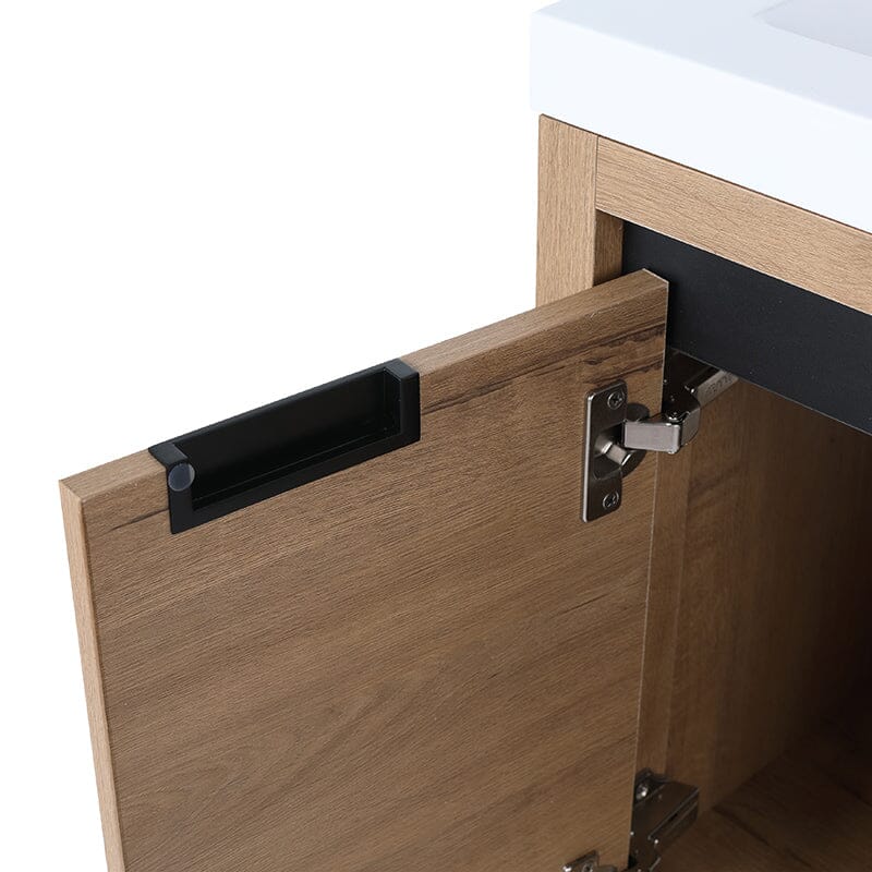 24 Inch Small Bathroom Vanity Cabinet With Sink Float Mounting Design - Image 15