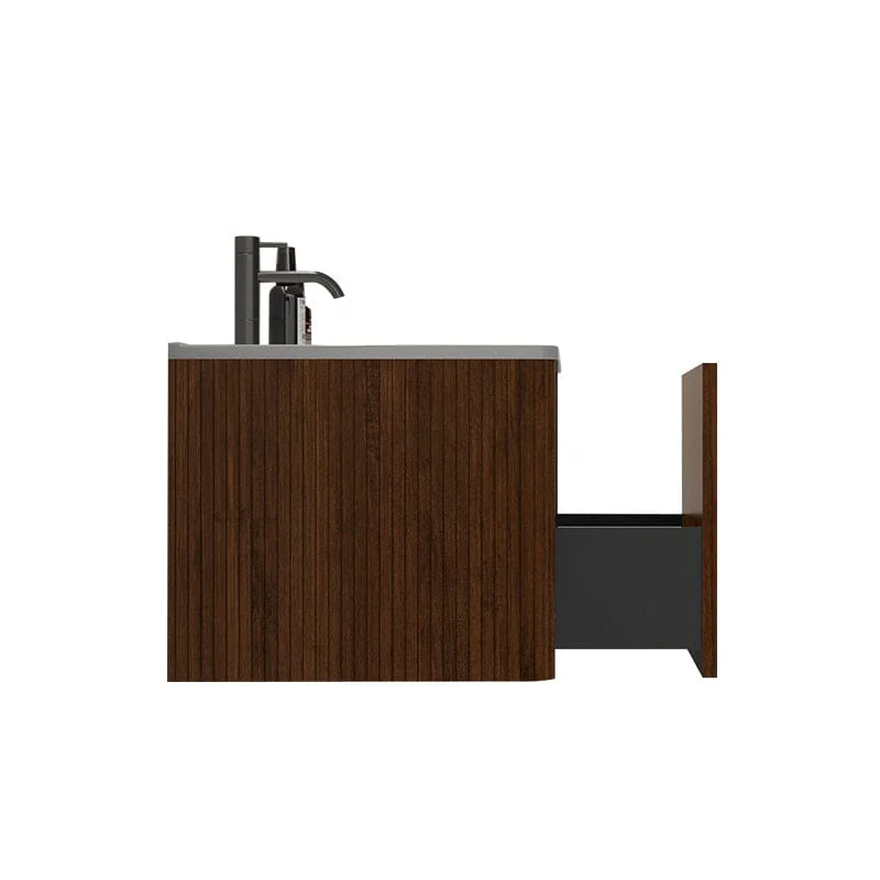 Giving Tree 24" Wooden Striped Modern Bathroom Vanity with Sink, Wall-mounted - Image 5
