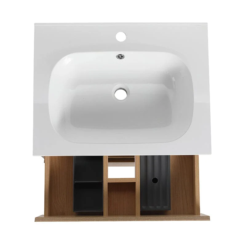 24'' Modern Floating Bathroom Vanity Single Ceramic Sink with Drawers - Image 16