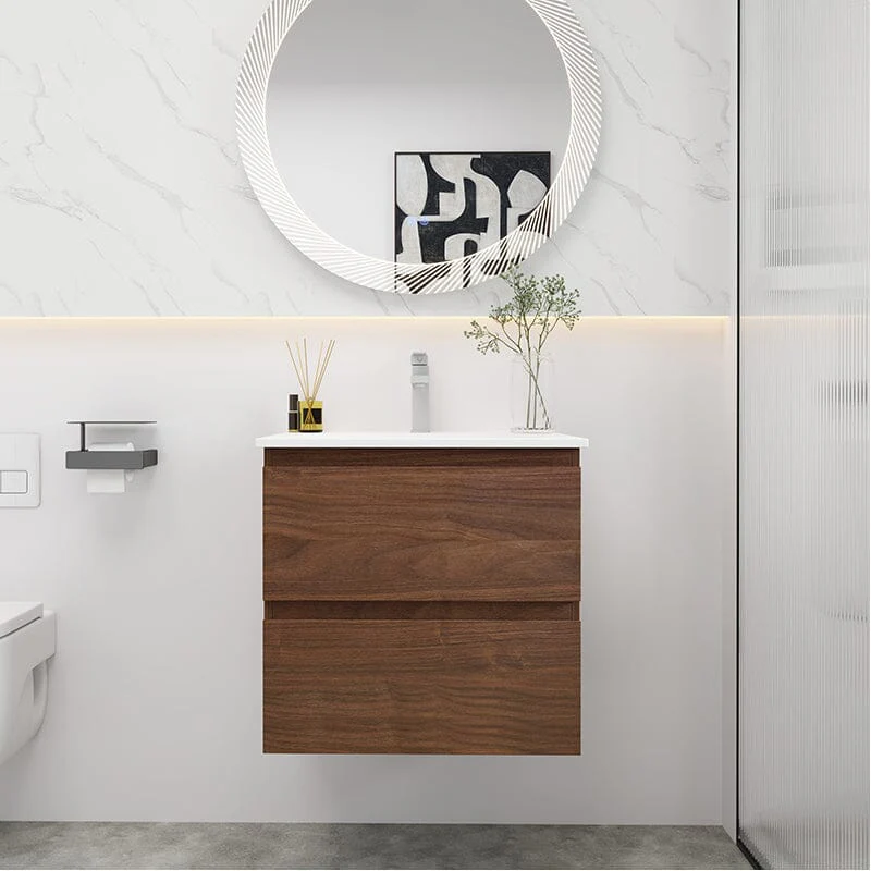 24'' Modern Floating Bathroom Vanity Single Ceramic Sink with Drawers - Image 18