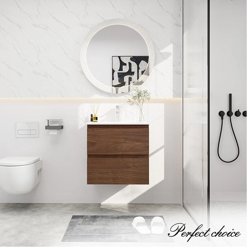 24'' Modern Floating Bathroom Vanity Single Ceramic Sink with Drawers - Image 20