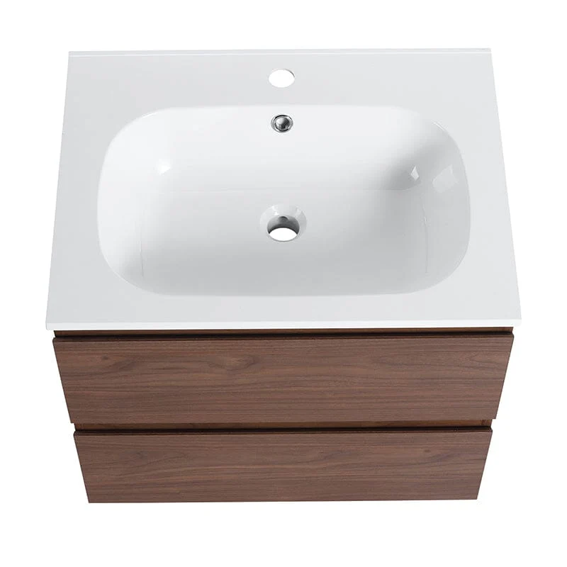 24'' Modern Floating Bathroom Vanity Single Ceramic Sink with Drawers - Image 30