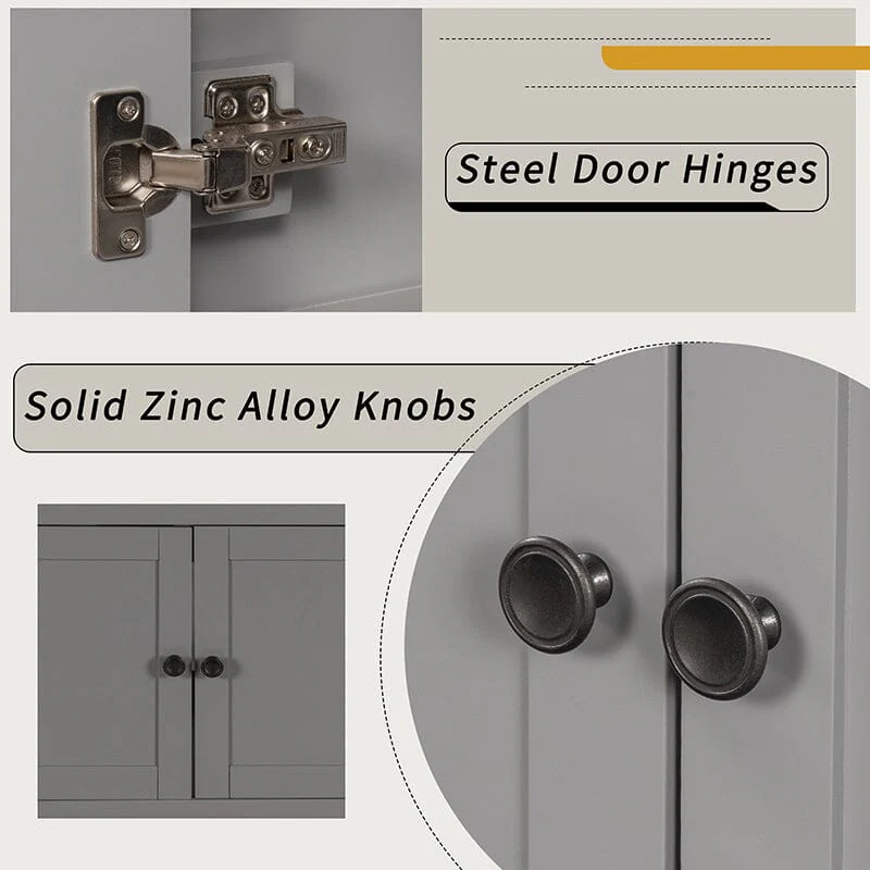 24" Modern Freestanding Bathroom Vanity with Open Style Shelf, Including Ceramic Sink - Image 24