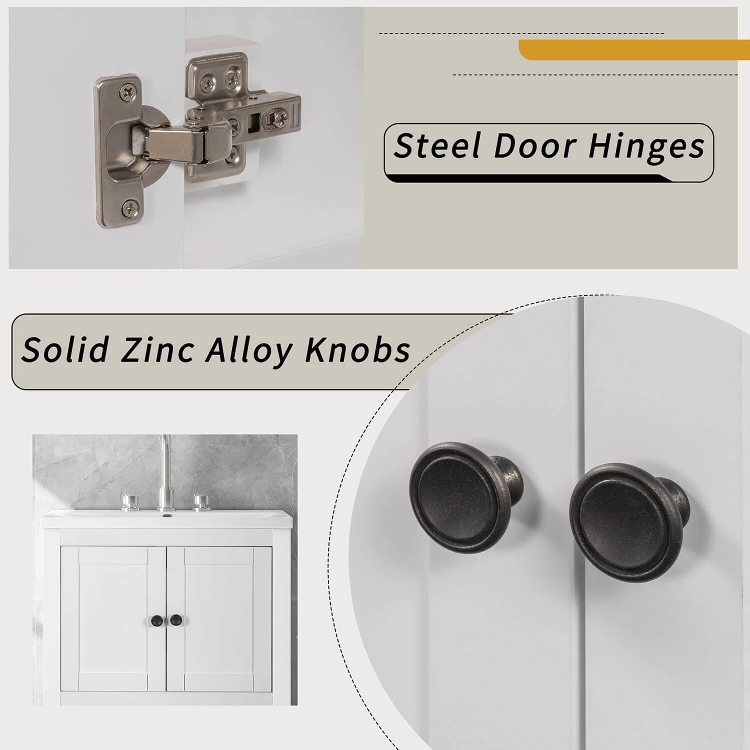 24" Modern Freestanding Bathroom Vanity with Open Style Shelf, Including Ceramic Sink - Image 4