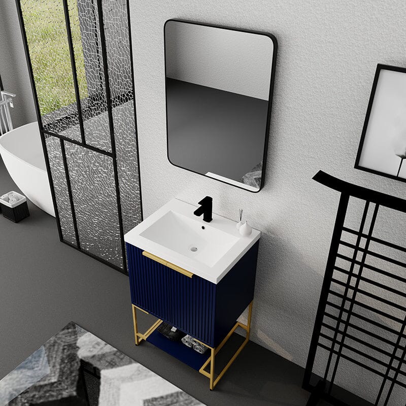 24'' x 18'' Small Freestanding Bathroom Vanity With Resin Basin - Image 19