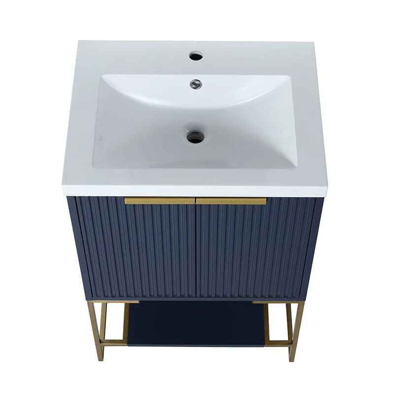 24'' x 18'' Small Freestanding Bathroom Vanity With Resin Basin - Image 27