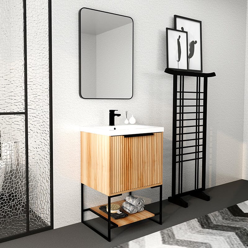 24'' x 18'' Small Freestanding Bathroom Vanity With Resin Basin - Image 3