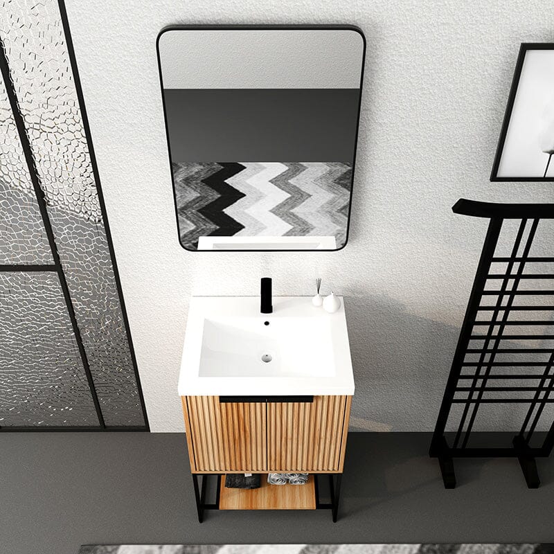 24'' x 18'' Small Freestanding Bathroom Vanity With Resin Basin - Image 4