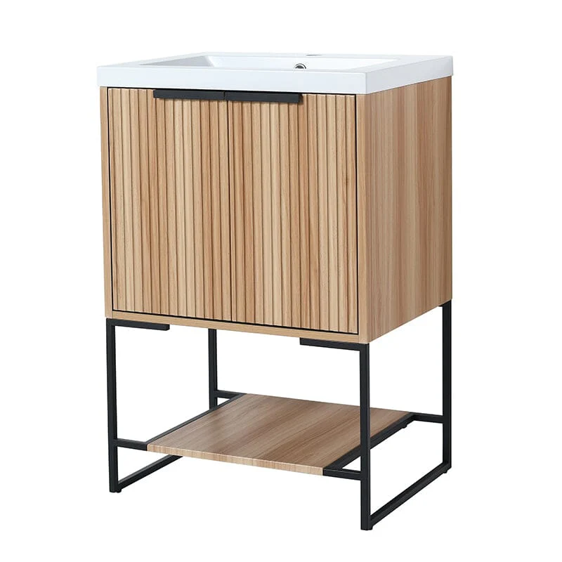 24'' x 18'' Small Freestanding Bathroom Vanity With Resin Basin - Image 9