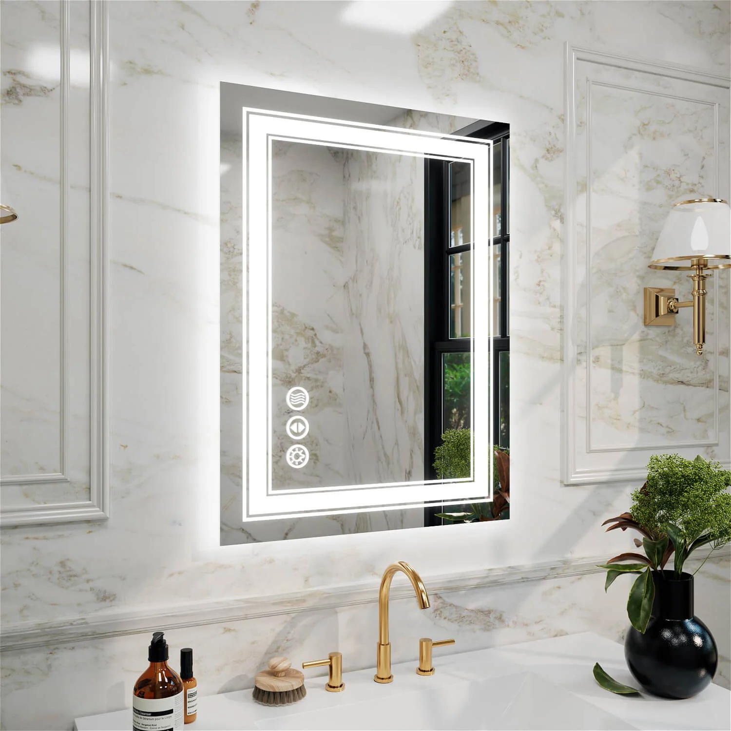 24"x32" LED Bathroom Mirror Anti-Fog Shatterproof ETL Certified - Image 3
