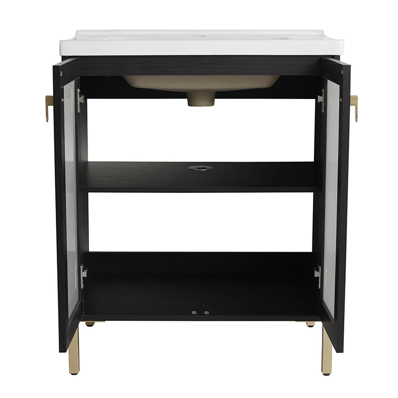 28 Inch Modern Freestanding Bathroom Vanity with Ceramic Sink, Soft Closing Door - Image 15