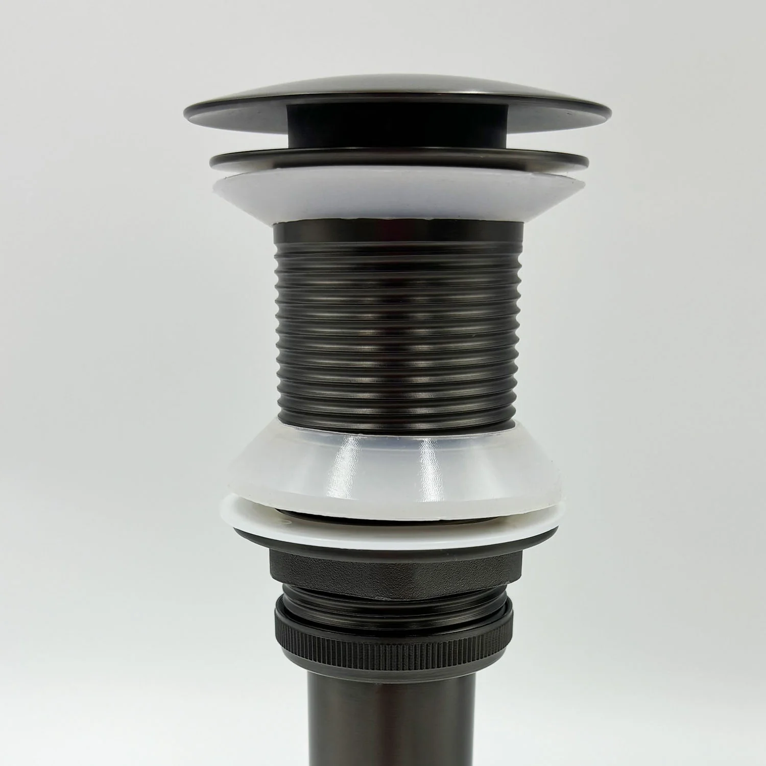 2PCS Gunmetal Bathroom Sink Pop Up Drain in Stainless Steel - Image 3