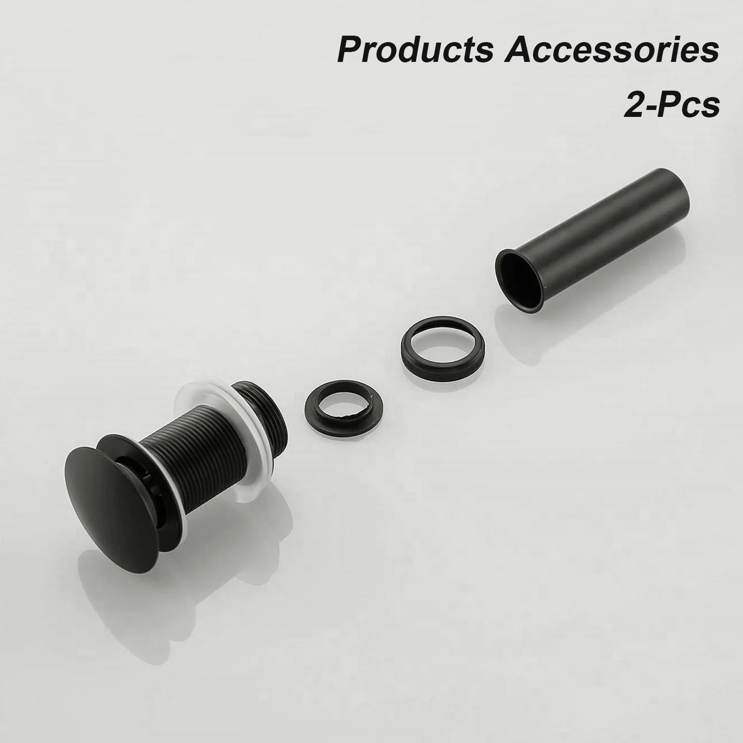 2PCS Gunmetal Bathroom Sink Pop Up Drain in Stainless Steel - Image 6