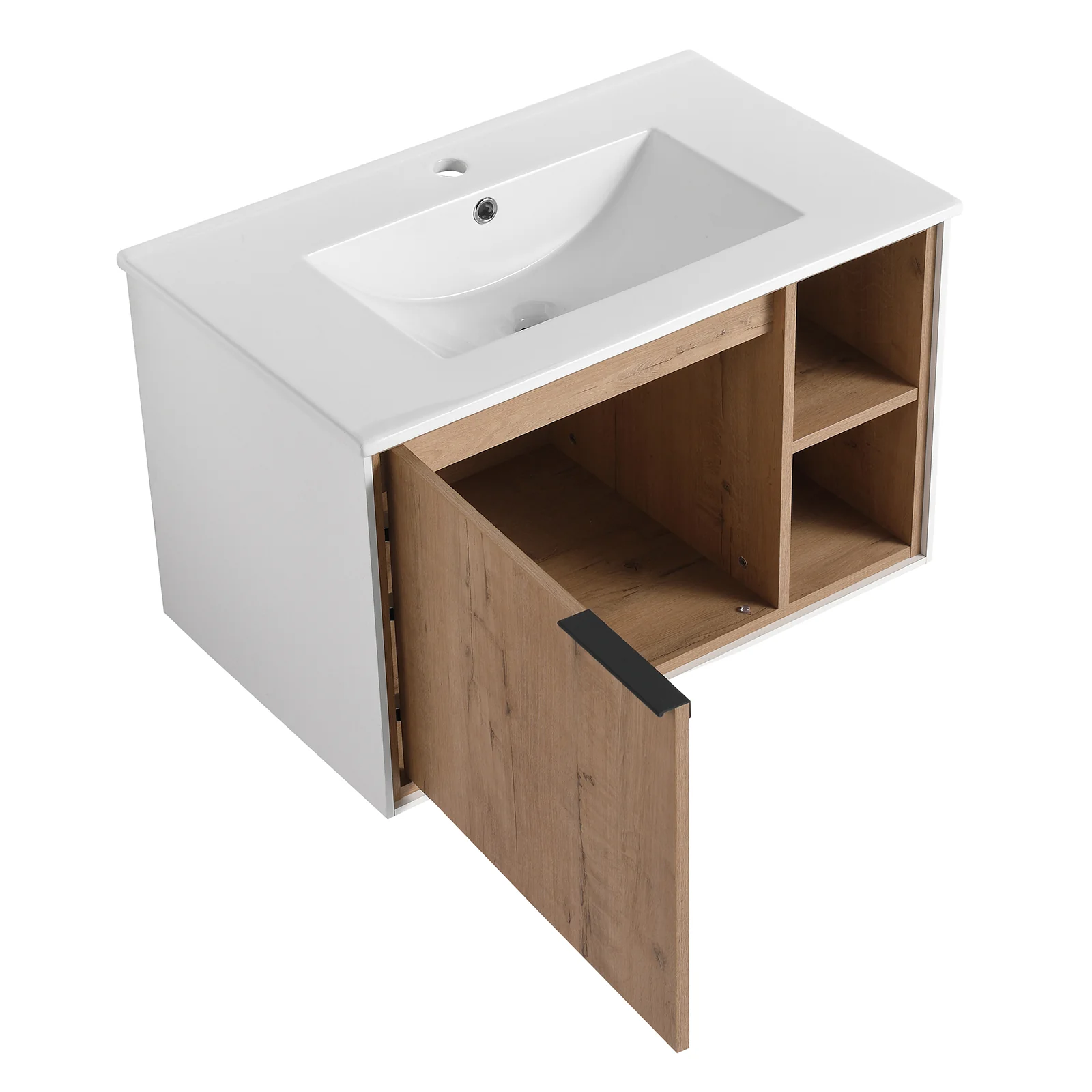30'' Floating Wall-Mounted Bathroom Vanity with Ceramics Sink and Soft-Close Cabinet Door - Image 16