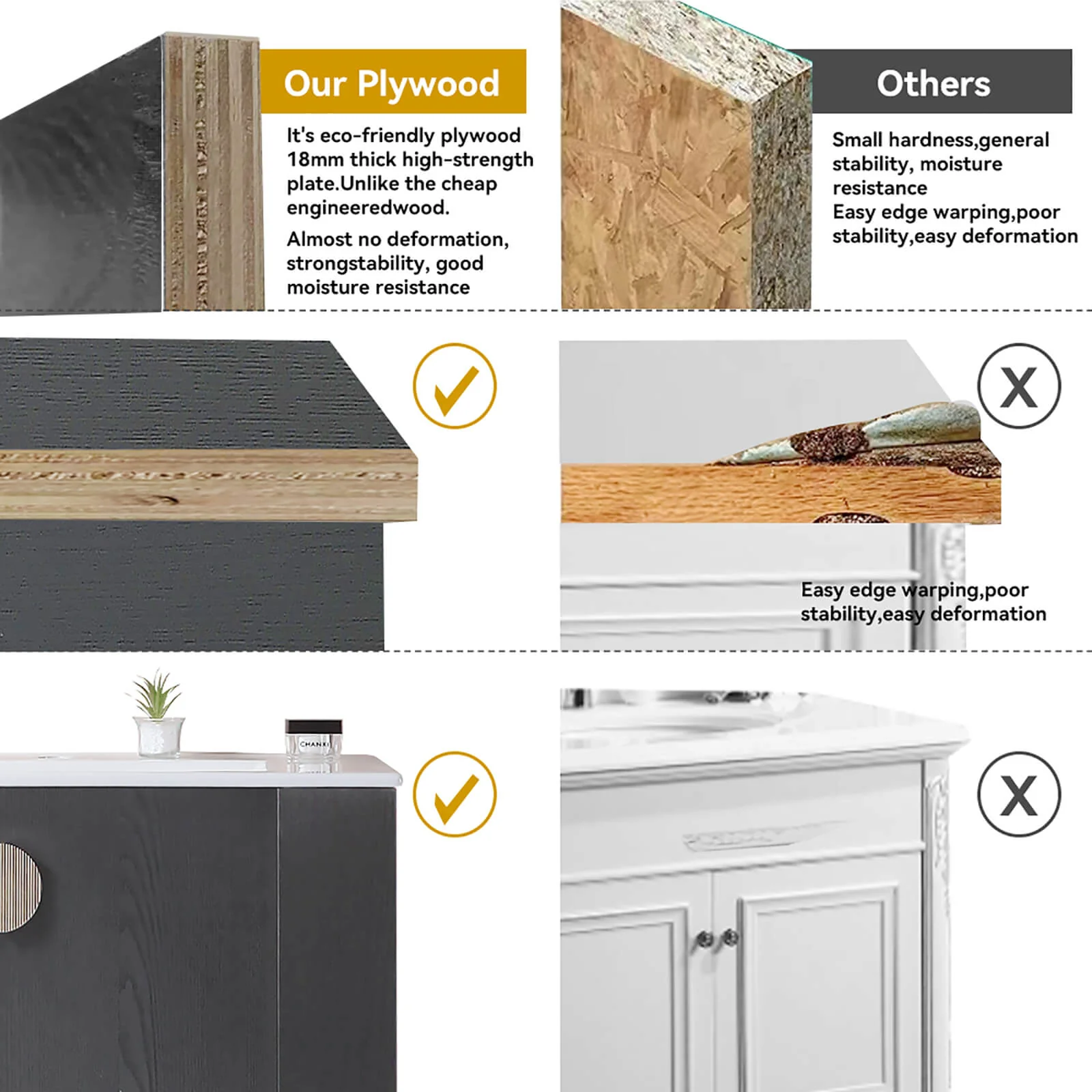 30" Black Wall-Mounted Bathroom Vanity with Open Side Shelf - Image 6