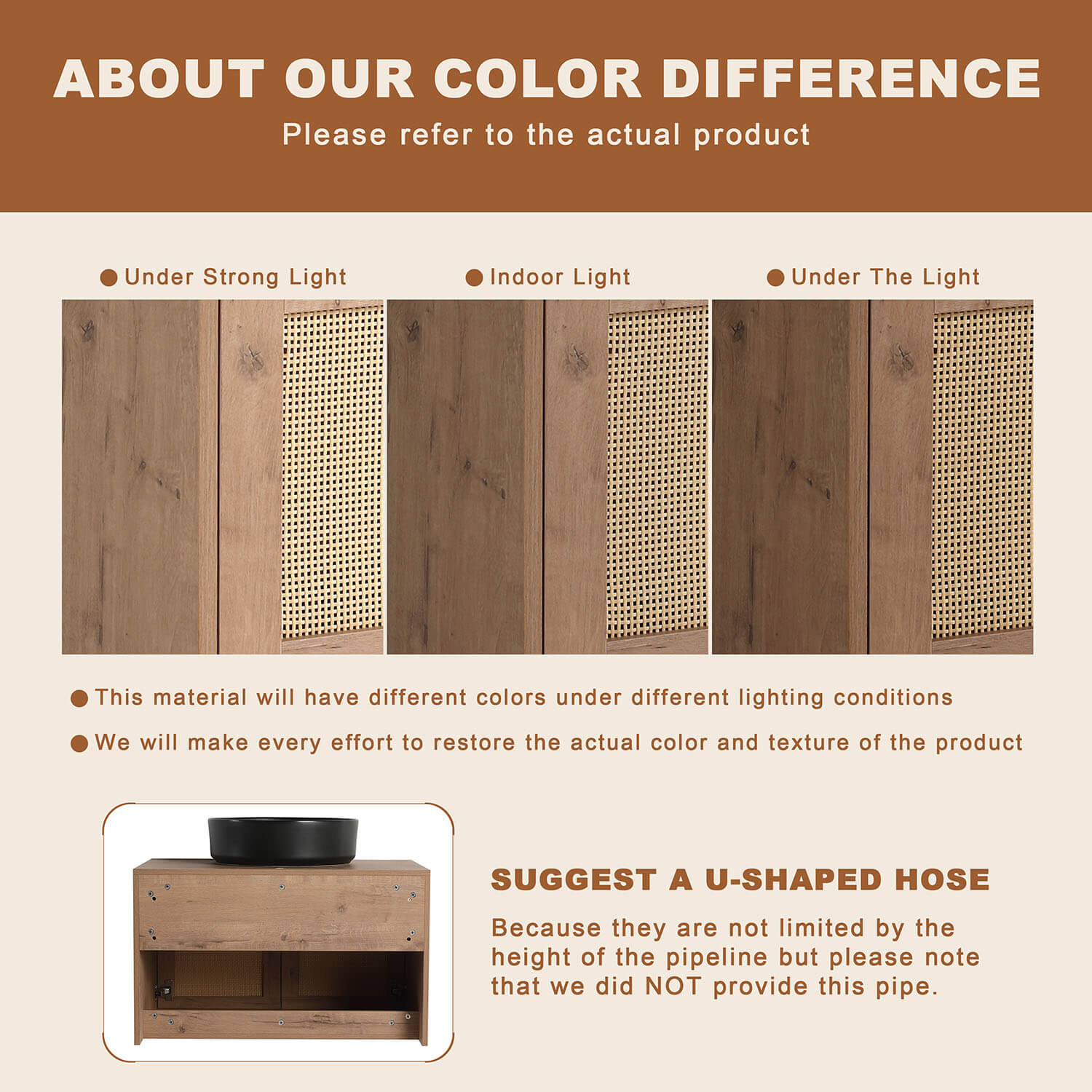 30" Bathroom Vanity with Black Ceramic Sink and 12" Wall-Mounted Cabinet - Image 9