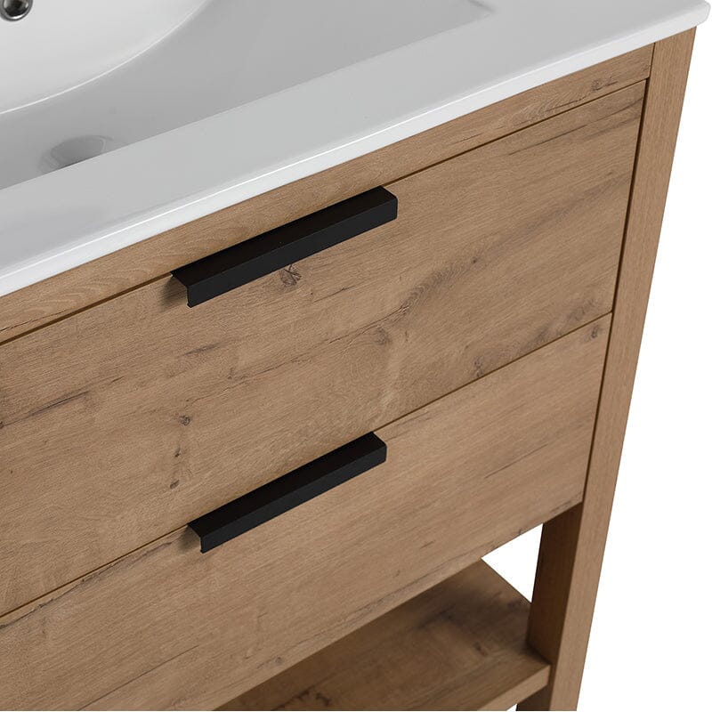 30-inch Freestanding Plywood Bathroom Vanity With Tops and 2 Drawers - Image 11