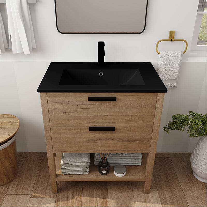 30-inch Freestanding Plywood Bathroom Vanity With Tops and 2 Drawers - Image 20