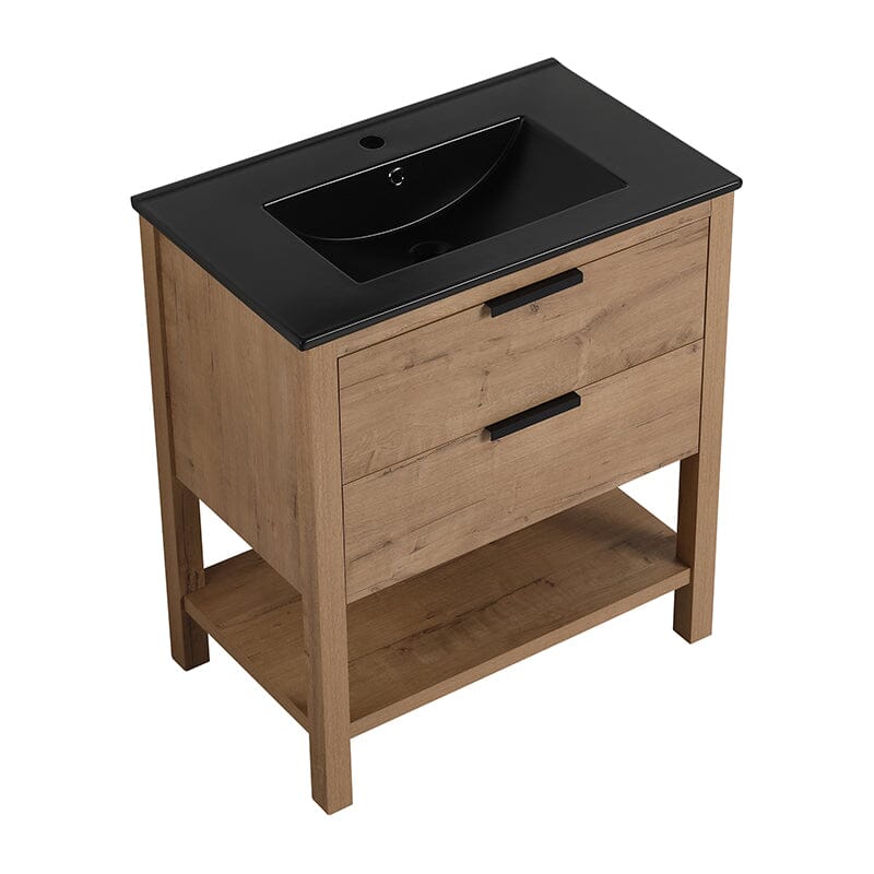 30-inch Freestanding Plywood Bathroom Vanity With Tops and 2 Drawers - Image 23