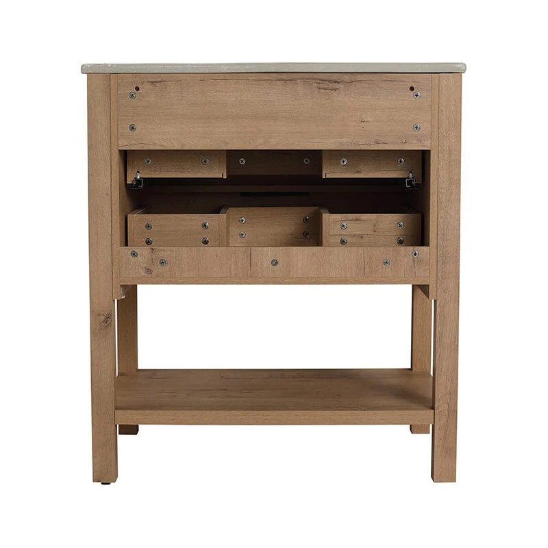 30-inch Freestanding Plywood Bathroom Vanity With Tops and 2 Drawers - Image 8