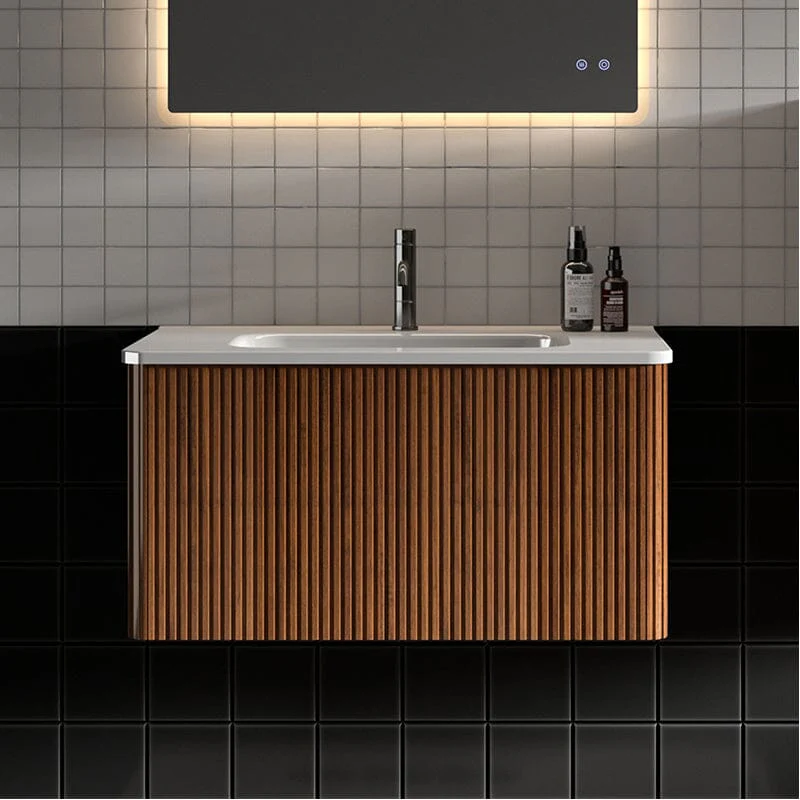 Giving Tree 30" Wooden Striped Modern Bathroom Vanity with Sink, Wall-mounted - Image 7