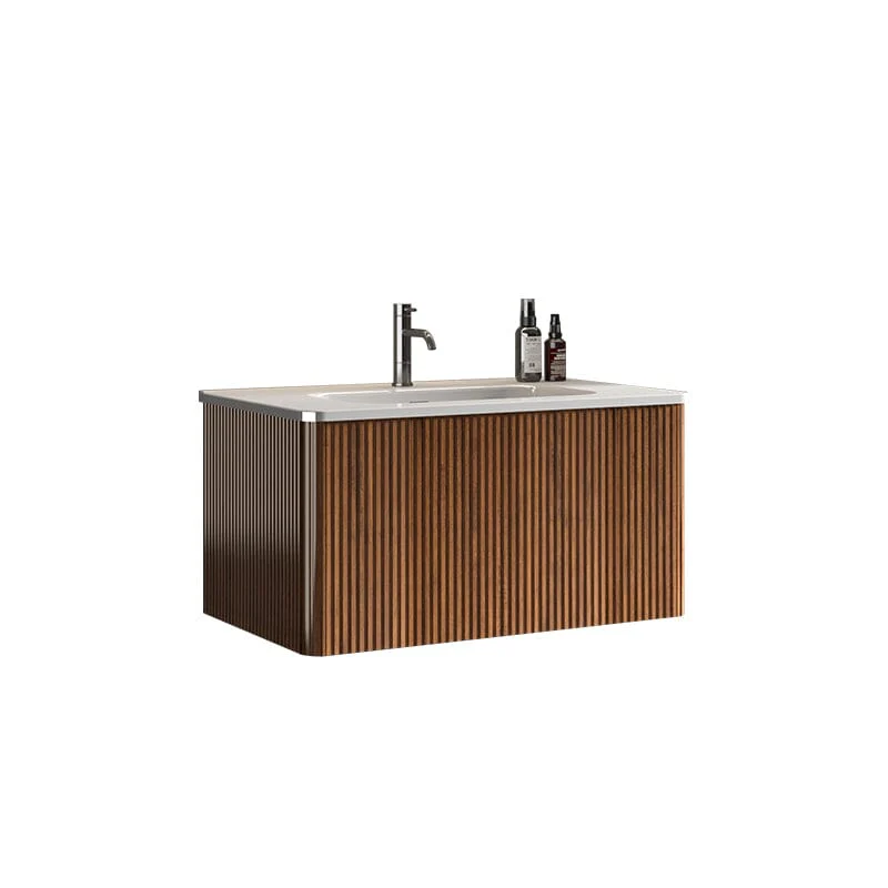 Giving Tree 30" Wooden Striped Modern Bathroom Vanity with Sink, Wall-mounted - Image 9