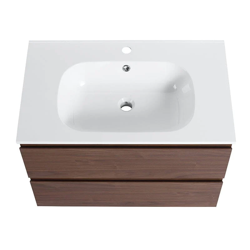 30'' Modern Floating Bathroom Vanity Single Ceramic Sink with Drawers - Image 15