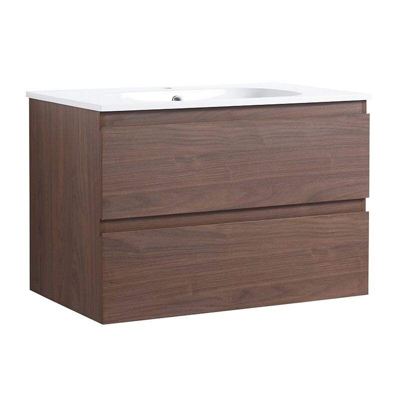 30'' Modern Floating Bathroom Vanity Single Ceramic Sink with Drawers - Image 16